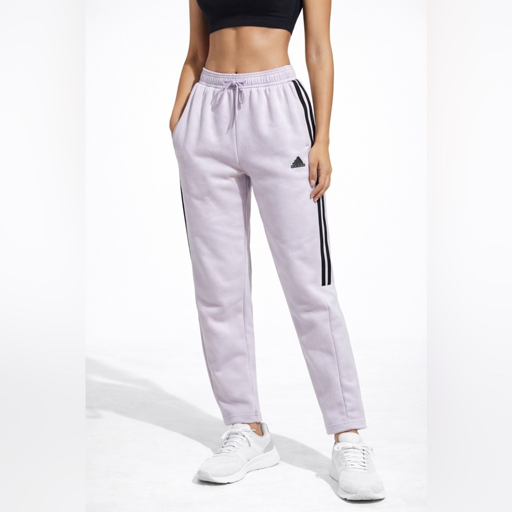 Adidas Tiro FL Lavender 3-Stripe Sweatpants Women’s Small Athleisure Joggers NWT